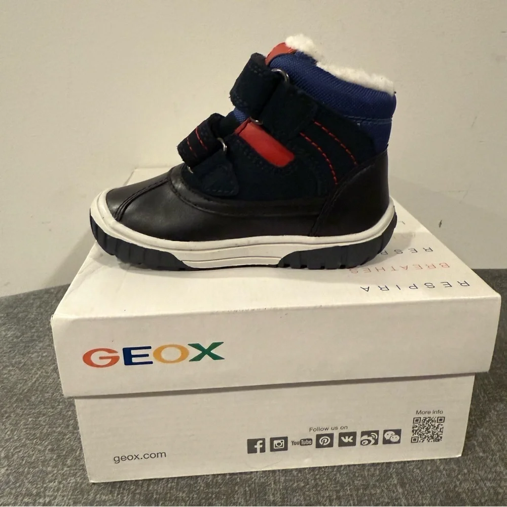 Geox Respira Toddler Boys Winter Boots Warm Lined size US6.5